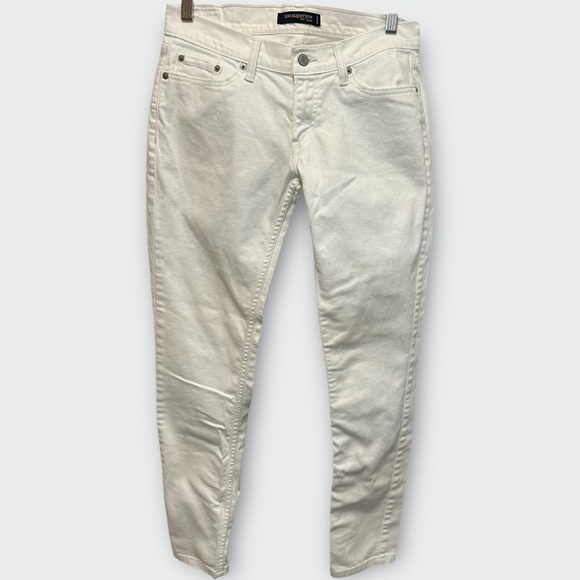 LEVI Y2K Too Superlow White Jeans 9 | Low Rise Straight | Coastal Retro Resort - Picture 6 of 13